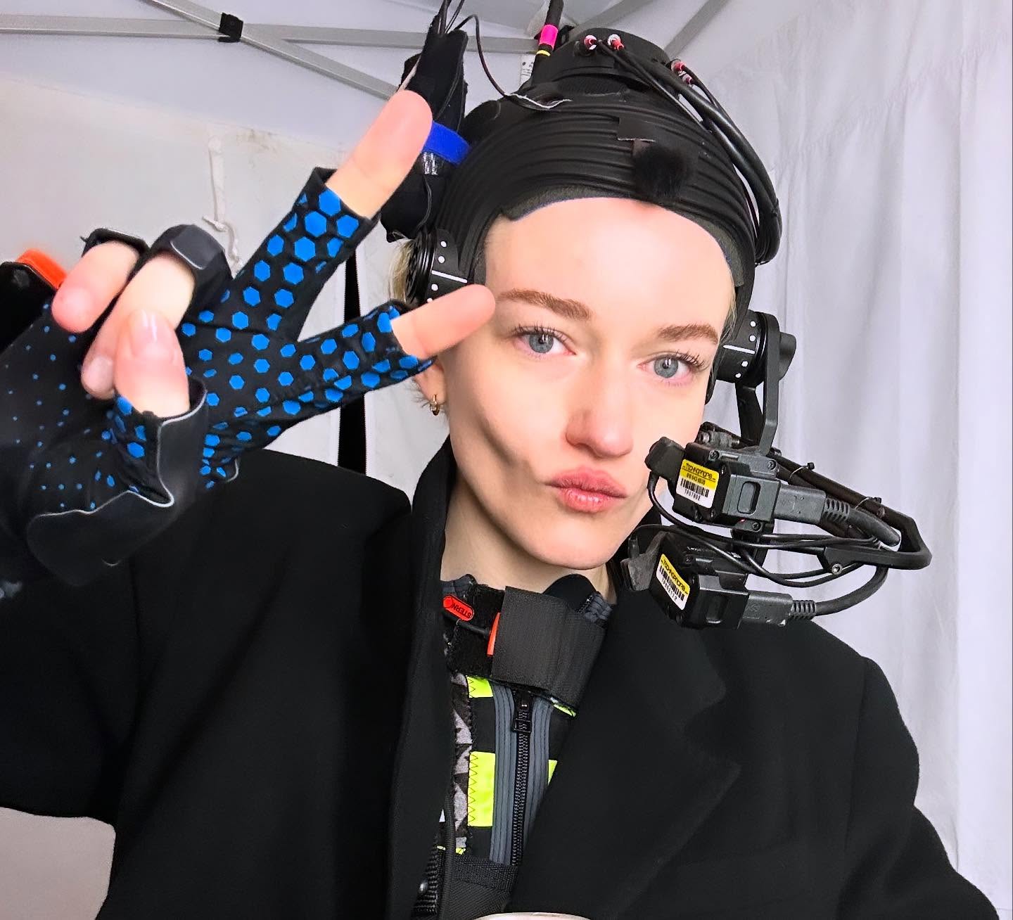 Julia Garner while filming Marvel Studios' The Fantastic Four: First Steps