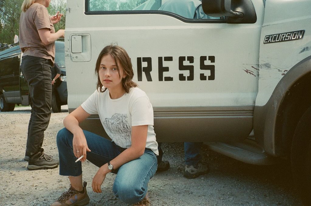 Cailee Spaeny while filming the 2024 film 'Civil War'
