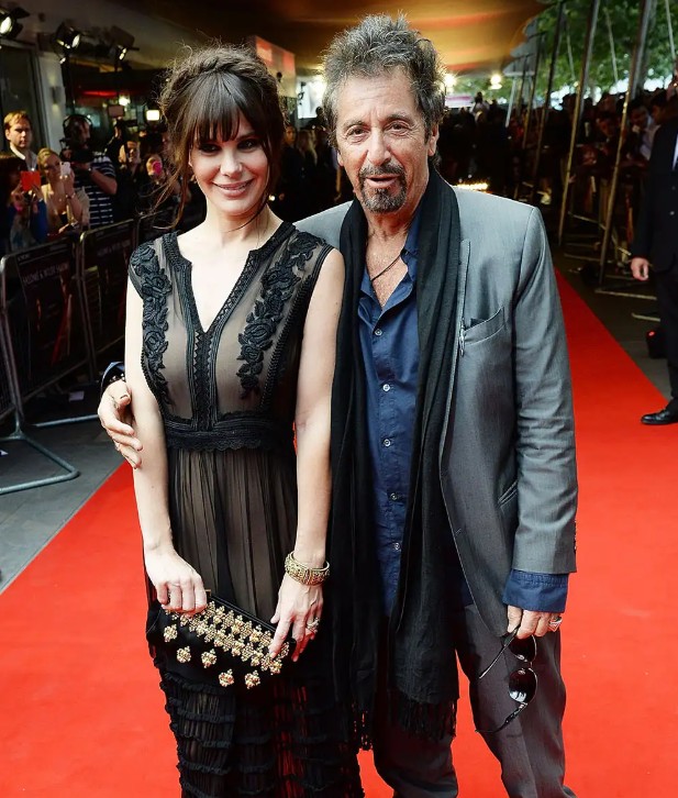 Camila Morrone's mother, Lucila Solá, and her stepfather, Al Pacino, during a 2014 event