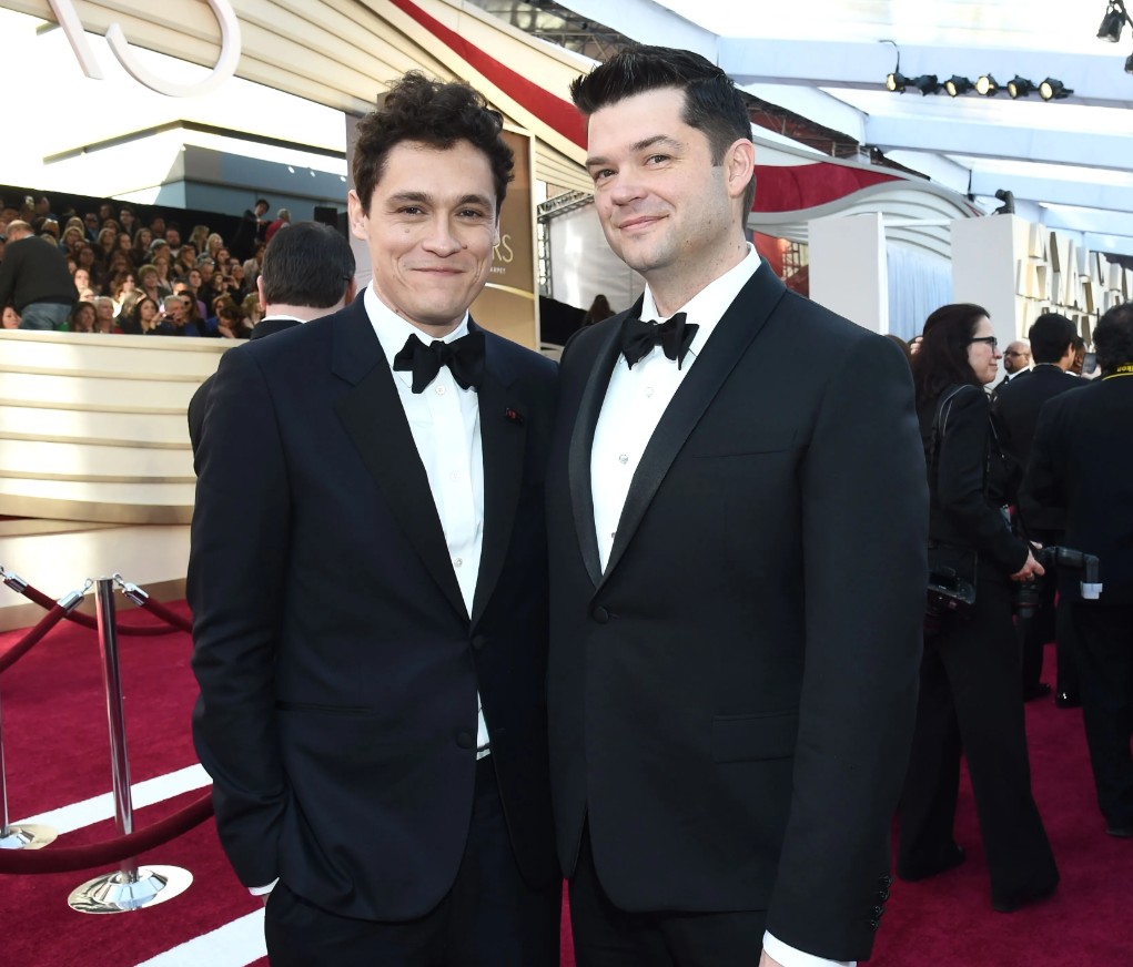 Chris Miller alongside his creative partner, Phil Lord, at the Oscars