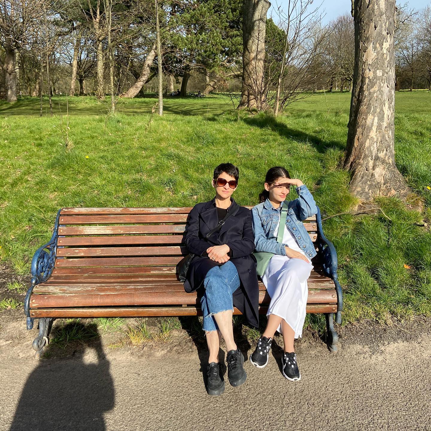 Billie Boullet sitting alongside a lady who could be her mother